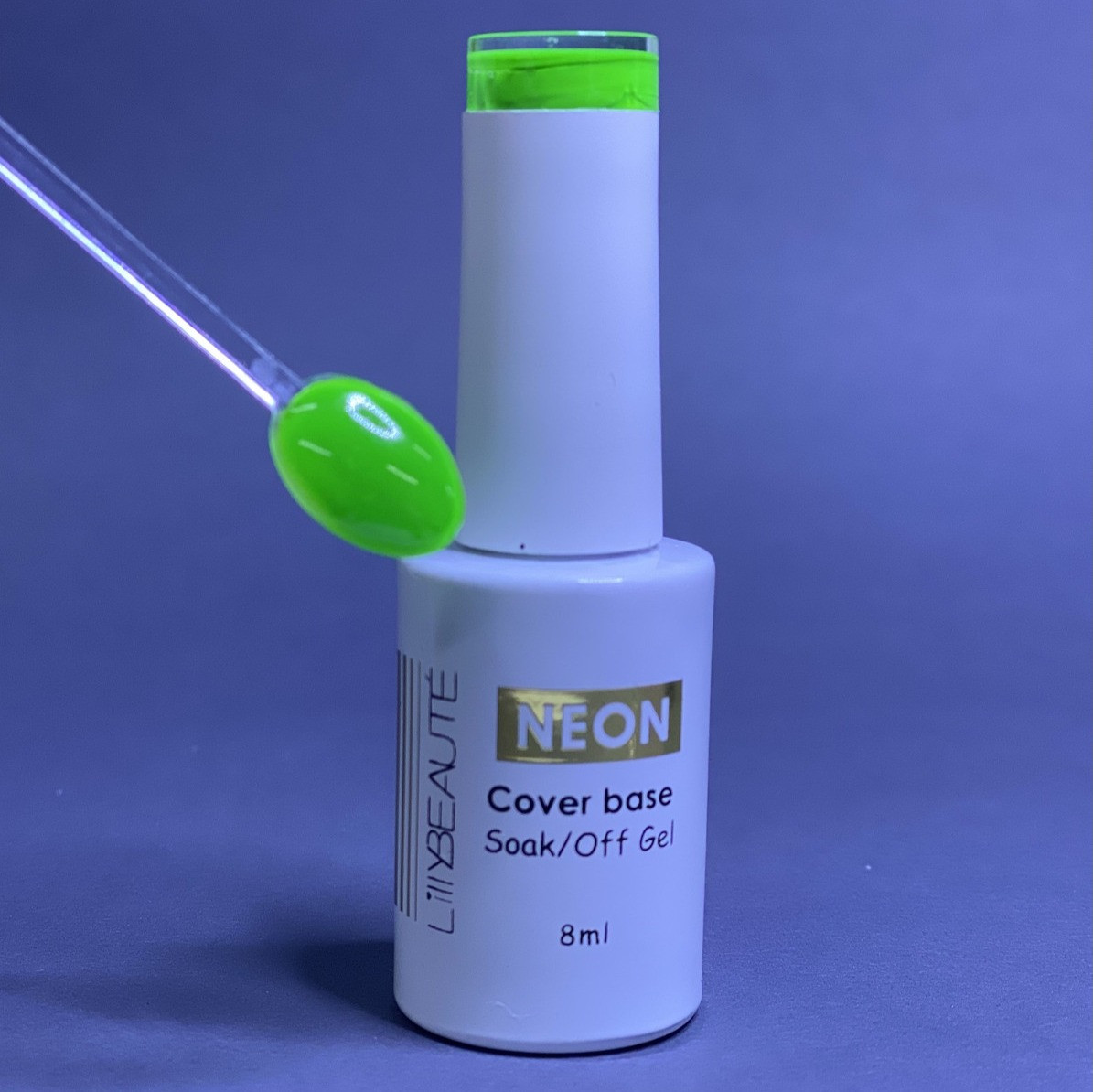 База каучукова неонова Lilly Beaute NEON Cover base 8 мл №1 Салатова