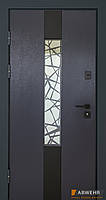 Вхідні двері з терморозривом модель Olimpia Glass (Квіт Антрацит/Біла) комплектація Bionica 2