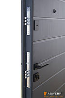 Вхідні металеві двері модель Solid (Квіт RAL 7021T)комплектація Defender, фото 7