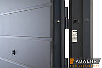 Вхідні металеві двері модель Solid (Квіт RAL 7021T)комплектація Defender, фото 9