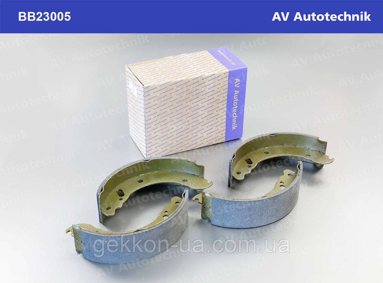 Колодка гальмівна ГАЗ 3302 задня (к-т 4 шт) [AV-Autotechnik], BB23005 (3302-3502090)