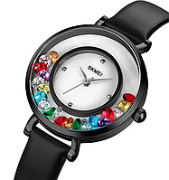 Женские кварцевые часы Skmei 2041 Diamonds (Черный)