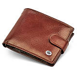 Портмоне гаманець чоловічий шкіряний для карток прав та грошей ST Leather коричневий брендовий, фото 2