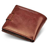 Портмоне гаманець чоловічий шкіряний для карток прав та грошей ST Leather коричневий брендовий, фото 3