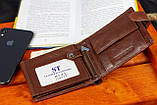 Портмоне гаманець чоловічий шкіряний для карток прав та грошей ST Leather коричневий брендовий, фото 8