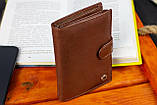 Портмоне вертикальний гаманець чоловічий шкіряний Bonshop коричневий брендовий для карток прав та грошей, фото 10
