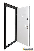 Вхідні двері модель Palermo (колір Ral 8019 + Біла) комплектація Classic, фото 3