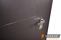 Вхідні двері модель Palermo (колір Ral 8019 + Біла) комплектація Classic, фото 6