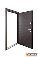 Вхідні металеві двері модель Solid (колір Ral 8019T) комплектація Defender, фото 3