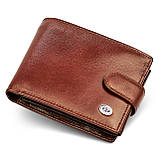 Класичне чоловіче портмоне з натуральної шкіри ST Leather Коричневий, фото 2
