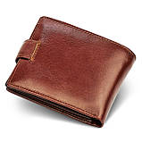 Класичне чоловіче портмоне з натуральної шкіри ST Leather Коричневий, фото 3