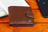 Класичне чоловіче портмоне з натуральної шкіри ST Leather Коричневий, фото 9