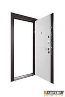 Вхідні двері модель Palermo (Квіт Ral 8019 + біла) комплектація Megapolis MG3, фото 3