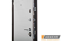 Вхідні двері модель Palermo (Квіт Ral 8019 + біла) комплектація Megapolis MG3, фото 4