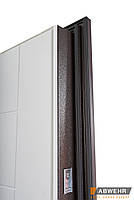 Вхідні двері модель Palermo (Квіт Ral 8019 + біла) комплектація Megapolis MG3, фото 6