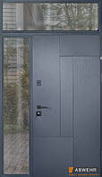 Входные нестандартные двери с терморазрывом и фрамугой модель Paradise - размер 1600-1800*2050 комплектация