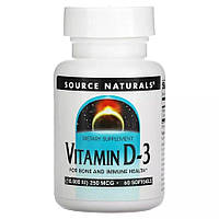 Витамины и минералы Source Naturals Vitamin D3 10000 IU, 60 капсул