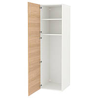 Высокий шкаф 2 двери IKEA ENHET белый, под дуб, 60x62x210 см, 394.354.74