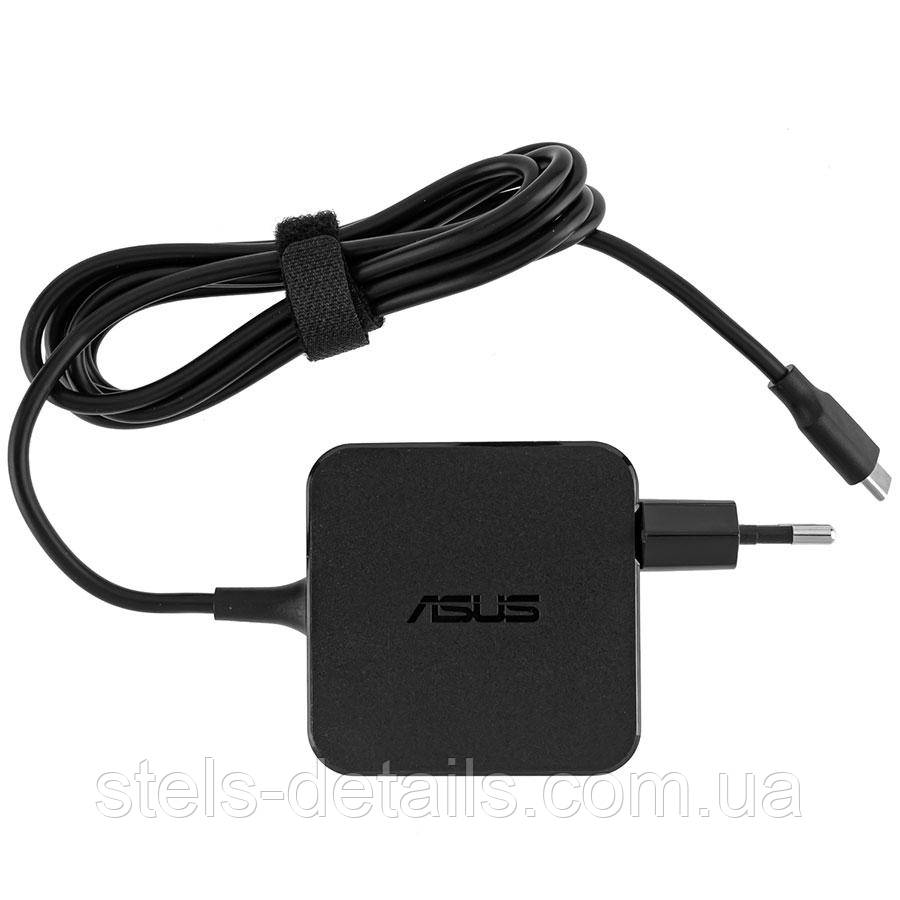 Оригінальний блок живлення для ноутбука ASUS USB-C 45W, Type-C, 20V, 2.25A, квадратний, адаптер+перехідник, Black (0A001-00693000)