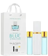 Мини-духи с фeромонами женские Antonio Banderas Blue Seduction woman 3х15 мл