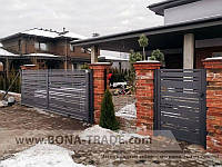 Забор Ранчо металлический Varied (комбинированый стиль из 2-3х ламелей разных размеров)