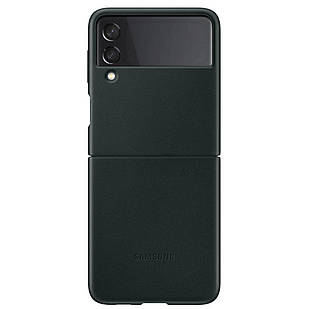 Чехол Sasmung Leather Cover Green для Galaxy Z Flip 3