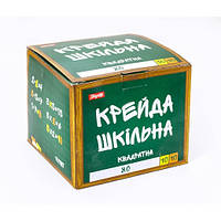 Крейда 1Вересня "Шкільна" біла+кольорова 12*12 мм, 100 шт., квадратна 400147