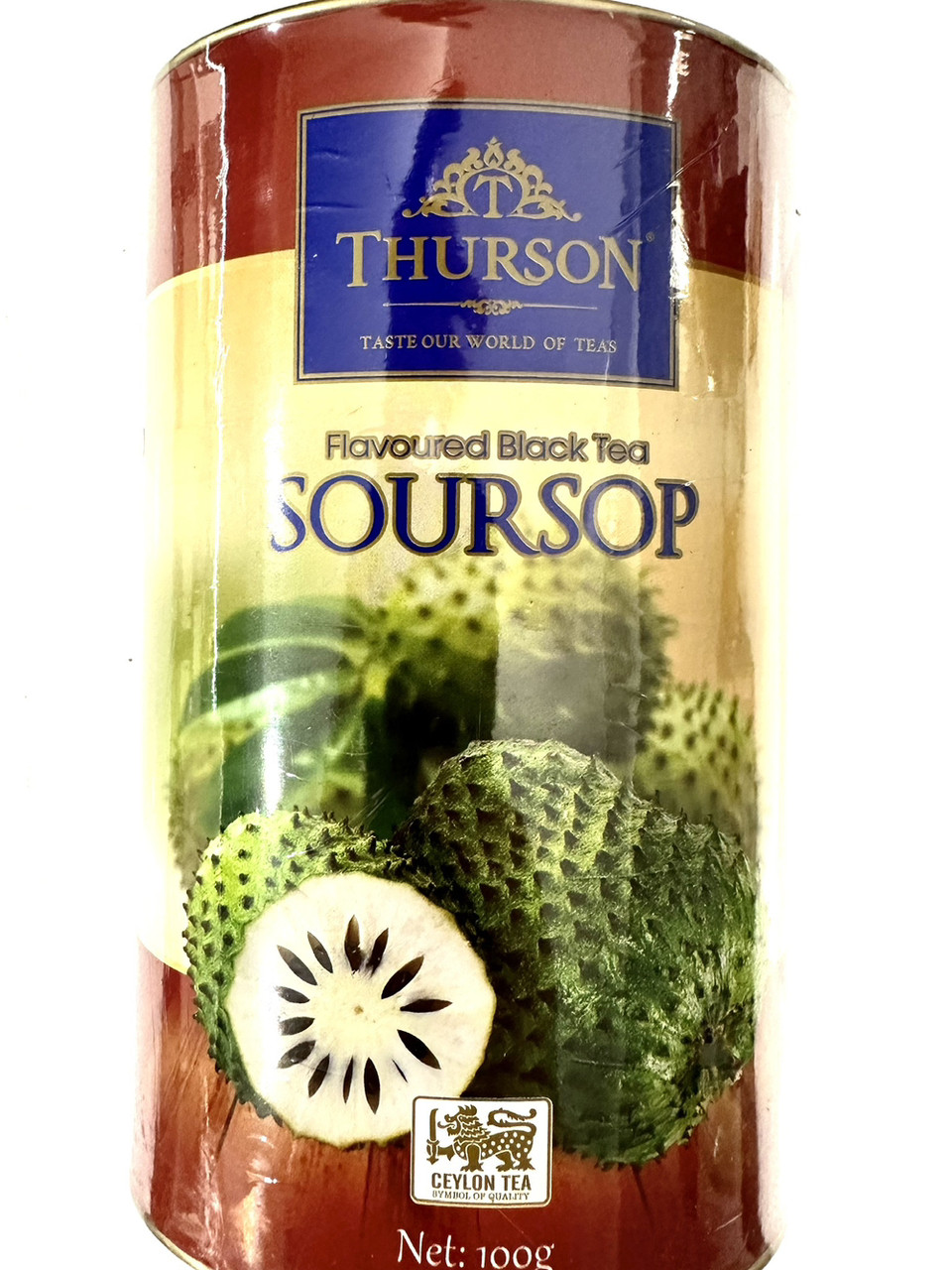 Чай Thurson 100 г чорний Soursop зі шматочками саусепу в тубусі