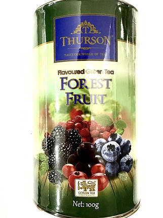 Чай Thurson 100 г зелений із лісовими ягодами в тубусі, фото 2