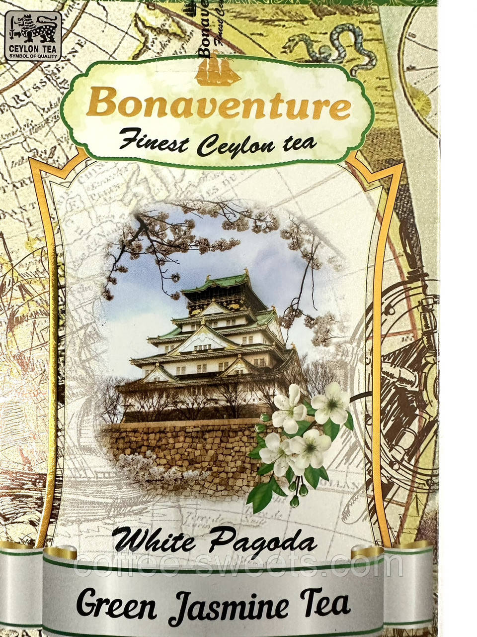 Чай Bonaventure White Pagoda зелений із жасмином 100 г