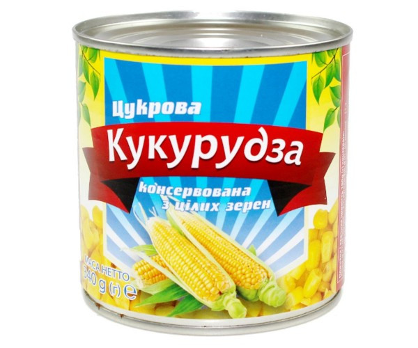 Кукурудза цукрова консервована ж/б БТМ 340 г