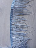 Пір'я на стрічці 8-10 см блакитні (1уп=10ярд) Ціна за 1 м, фото 3