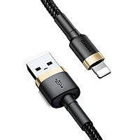Кабель Baseus 3м Lightning - USB 2A QC3.0 480 Мбит/с в Нейлоновой оплетке USB-A Apple 8 Pin iPhone Черный