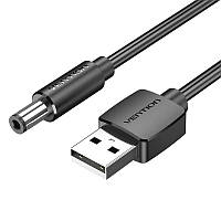 Кабель Vention 1м DC 5.5мм - USB 5V 3A для ламп, вентиляторов, USB хабов и др. USB Type A на 5.5мм х 2.5мм