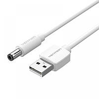 Кабель Vention 1.5м DC 5.5мм - USB 5V 3A для ламп, вентиляторов, USB хабов и др. USB Type A на 5.5мм х 2.5мм