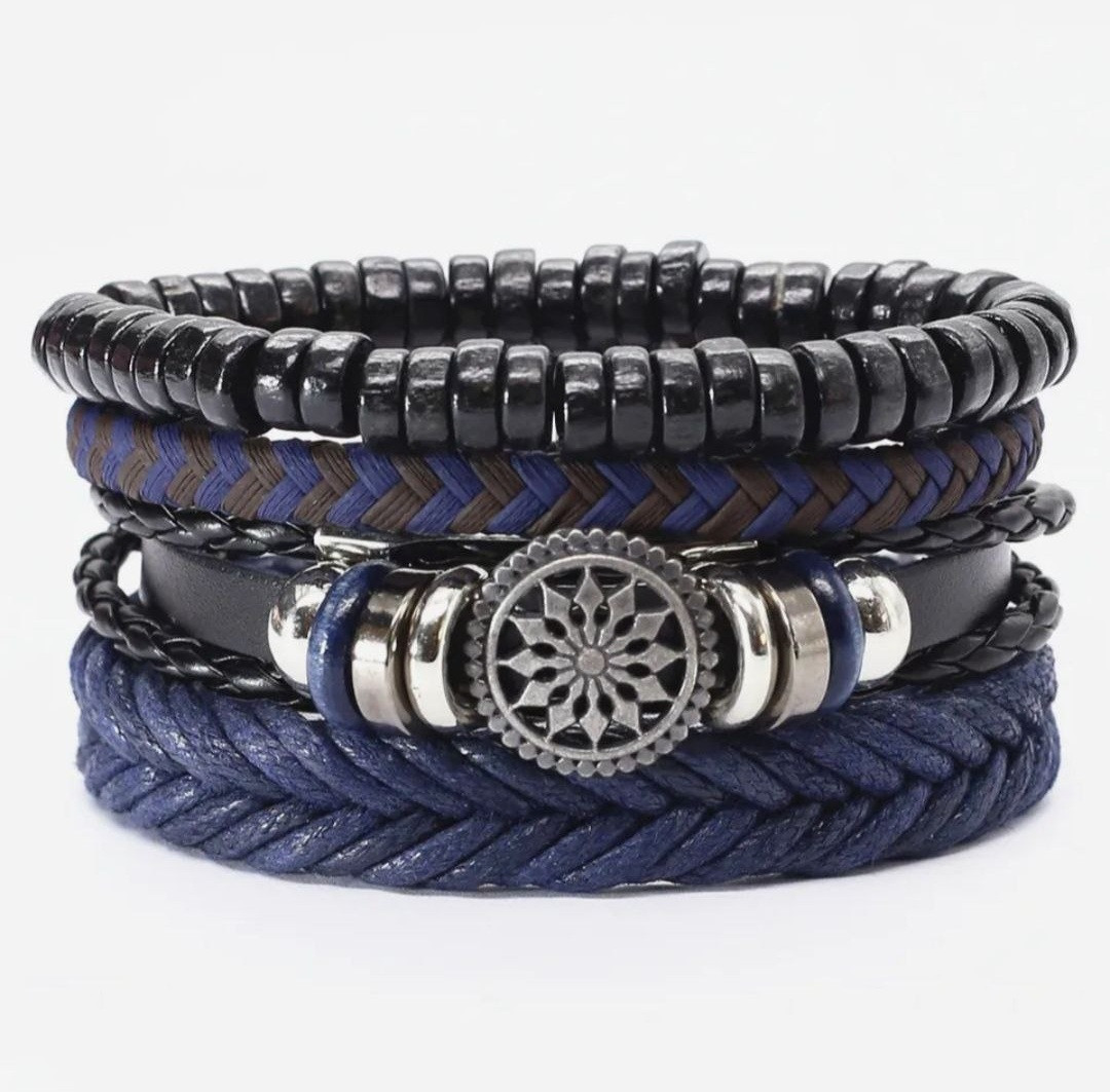 Браслет Zig Jewelry шкіряний 4 в 1