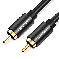 Кабель Vention 1.5м RCA - RCA Коаксиальный Аудио Стерео HiFi 5.1 SPDIF Video Aux Адаптер Черный