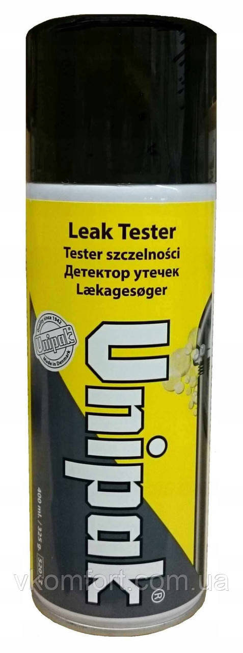 Аерозольний детектор утечки газа Leak Tester Unipak 400мл Польща, фото 1