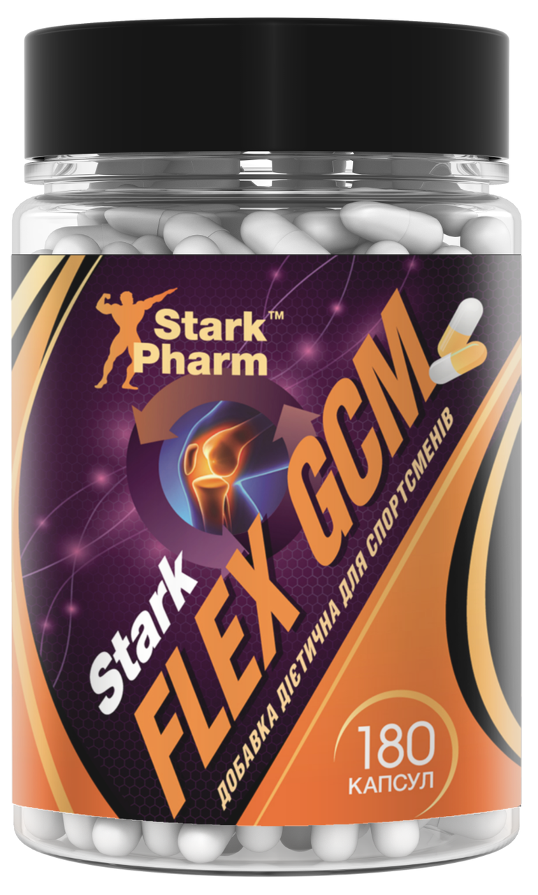 Здоров'я суглобів Stark Pharm - Flex GCM Glucosamine Chondroitin MSM (180 капсул)