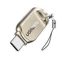 Кардридер Ugreen Type-C для TF SD Micro SD 5 Гбит/с для Чтения Карт памяти USB-C Металлический Переходник