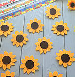Брошка квітка соняшника з фетру 7 см, фото 4