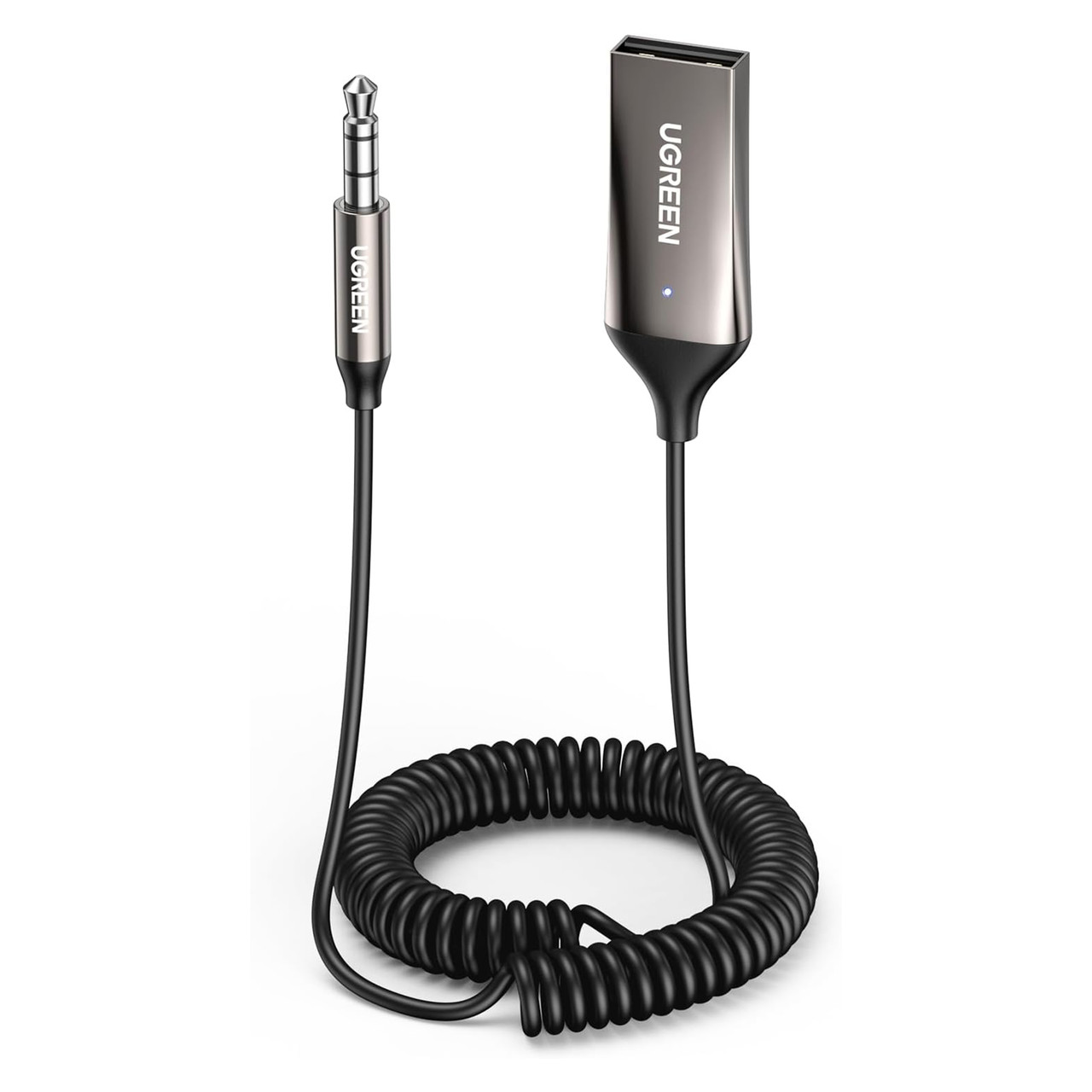 Адаптер Ugreen Bluetooth 5.3 Приймач USB - 3.5мм minijack з Мікрофонним для Дзвінків "Вільні Руки" AUX Аудіо Стерео Чорний