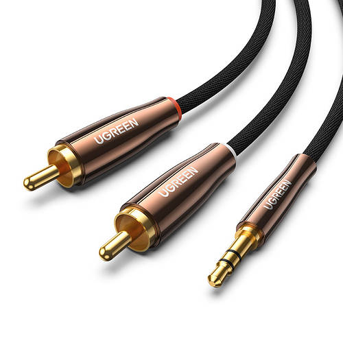 Кабель Ugreen 1м 3.5мм minijack - 2RCA Стерео Аудиоадаптер Тюльпаны Hi ...