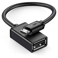Переходник Ugreen Micro-USB - USB OTG 10W (2A/5V) 480 Мбит/с 0.12м адаптер USB 2.0 Micro-B на USB-A Кабель