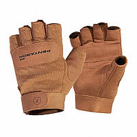 Рукавички тактичні безпалі Pentagon Duty Mechanic 1/2 Gloves Coyote M - Комфорт і функціональність у стандартному розмірі