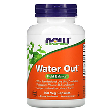 Water Out комплекс для сечовивідних шляхів та балансу води , 100 вегетаріанських капсул NOW Foods