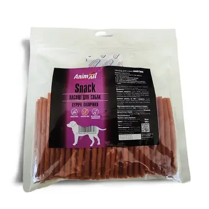 Ласощі AnimAll Snack курячі палички для собак 500 г, фото 1