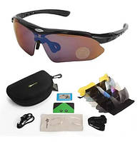 Защитные очки с поляризацией- RockBros -5 комплектов линз-черные.woodland