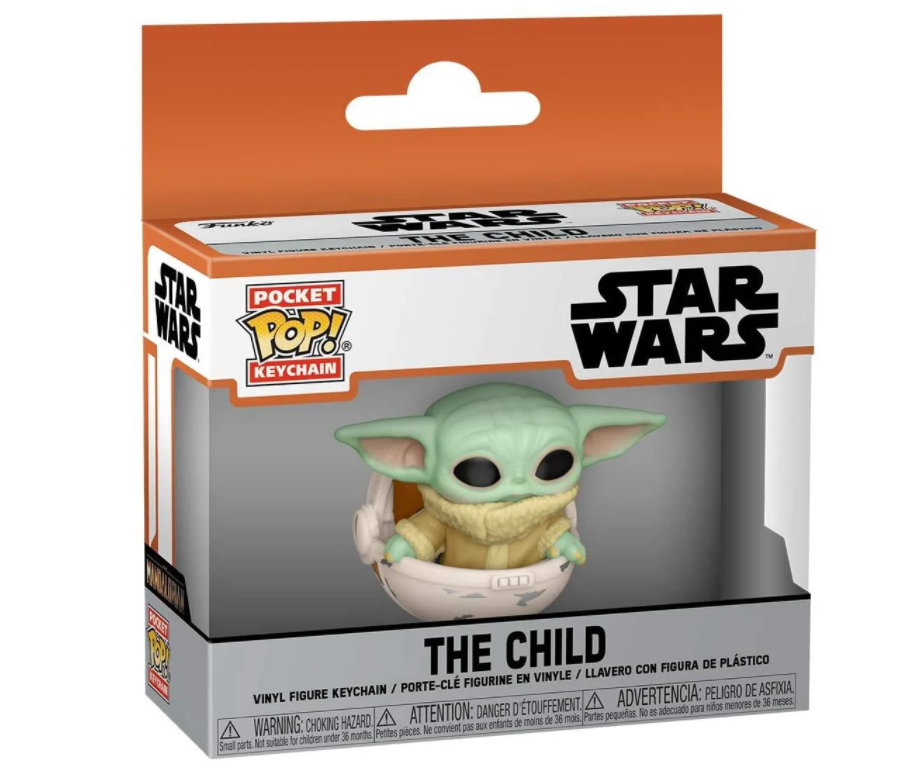 Фігурка-брелок Funko Pop Мандалорец The Child with Cup Малюк Йоду в капсулі
