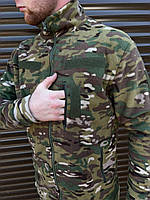 Тактична флісова кофта мультикам фліска ЗСУ військова тепла фліска аомейська мультикам військовим флісовка ЗСУ